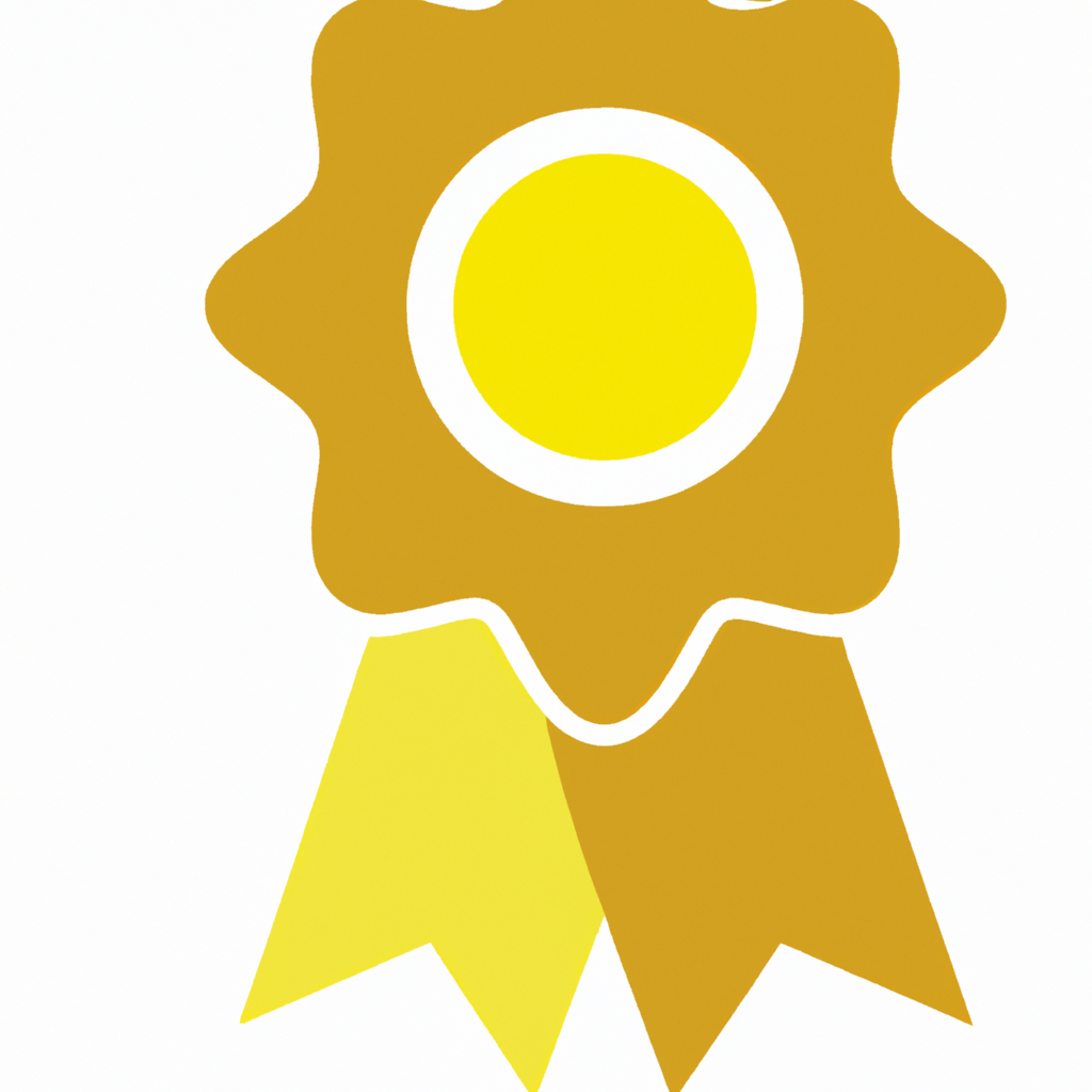 Ícono de certificado dorado